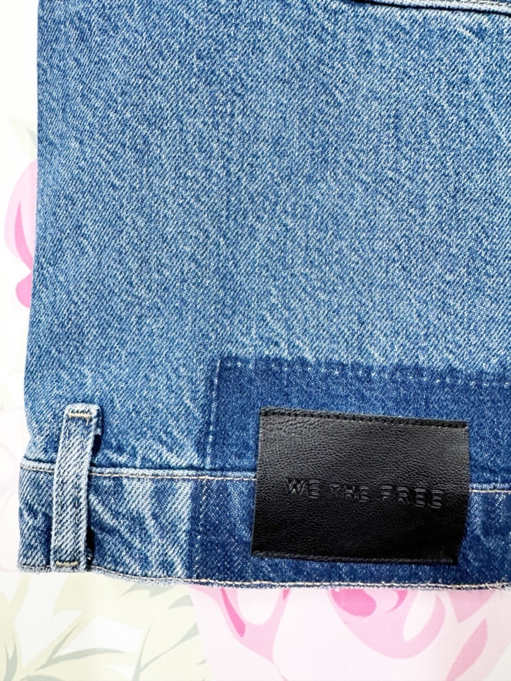 NEW Free People We The Free Head Over Heels Patchwork Wide Leg Denim Jeans 26 - Picture 14 of 16